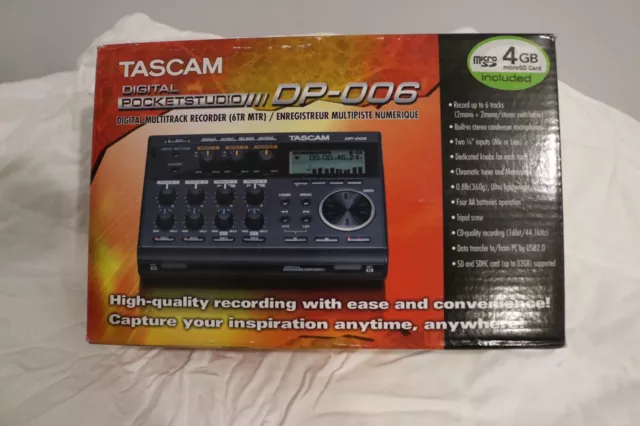 Tascam DP-006 6 Track Digital Pocket Studio w/Original Packaging I VCG FAST POST