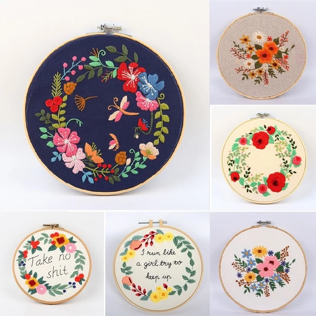 Kit Broderie Point De Croix Imprimé - Motif Fille Manga 40x50 Cm, Idéal Débutants
