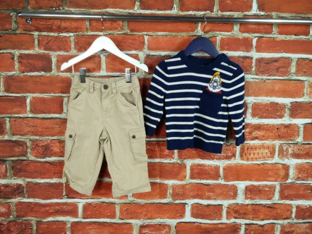 Baby Boys Bundle Age 12-18 Months Gap Disney Sweater Chino Trousers Dwarf 86Cm