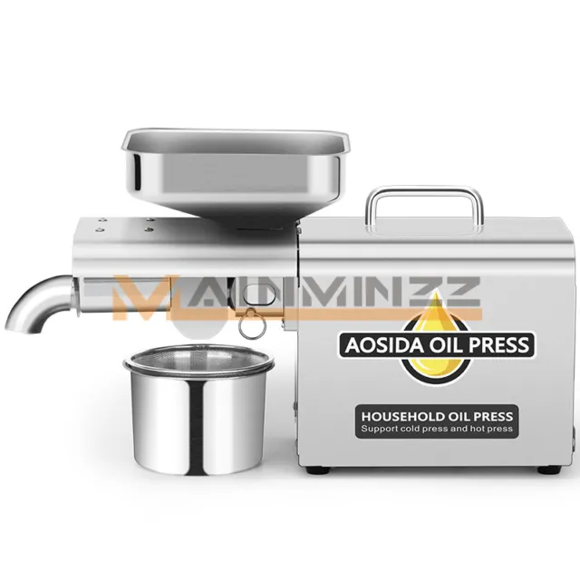 304 Automatic Hot Cold Oil Expeller Olive Kernel Oil Press machine 220/110v