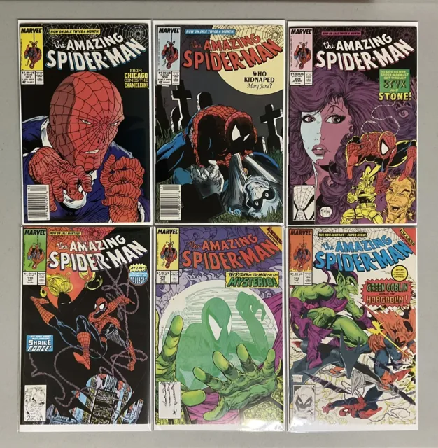 🔥MCU Keys🔥Amazing Spider-Man #307 308 309 310 311 312 (1988)🔥NM-(9.0-9.4)🔥