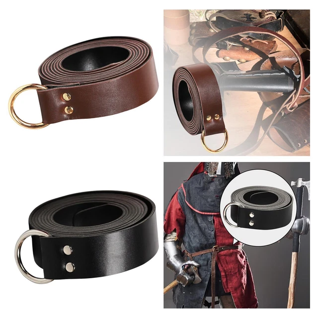 Ceinture anneau en cuir PU ceinture de taille de chevalier médiéval pour
