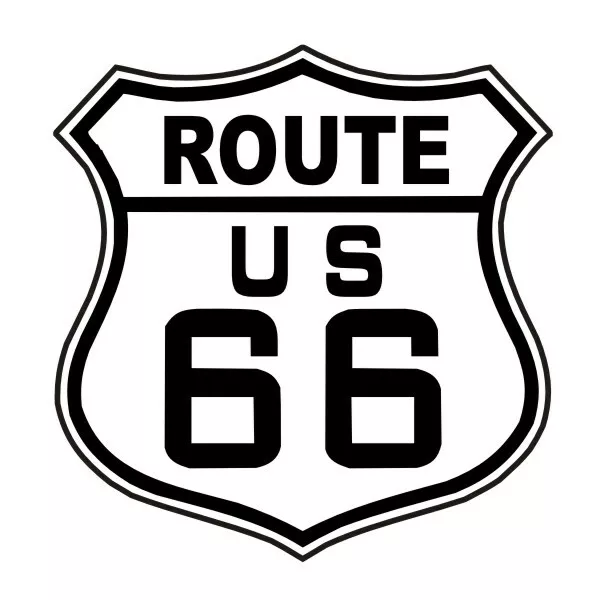 6 Pack Us Route 66 Highway Decal Sticker New 3 Inch - White Shield #066 - New