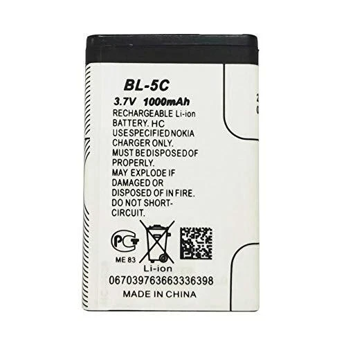 YMDJL BL-5C 3.7V Real Capacity 1000mAh Rechargeable Battery Suitable for Hous...