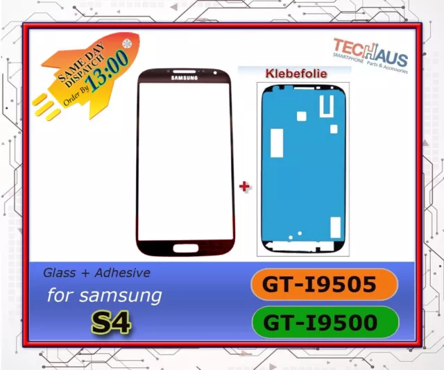 Glas Scheibe Touch front Glass für Samsung Galaxy S4 i9505 / i9506 LTE + Brown