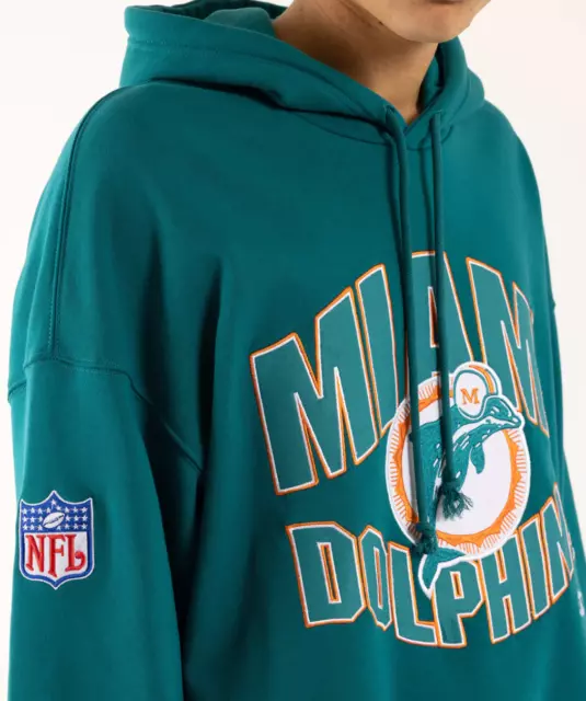 Mitchell & Ness NFL Miami Dolphins Mens Green Pullover Hoodie Size Medium 2