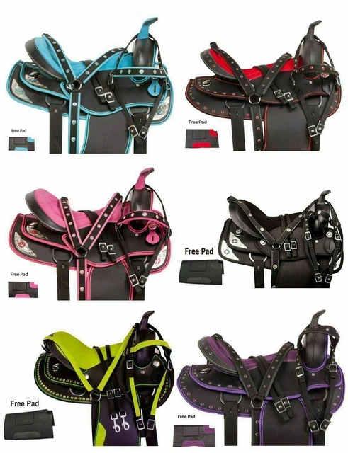 Synthétique Western Pleasure/Trail Adulte Barrel Racing Équitation Selle Tack