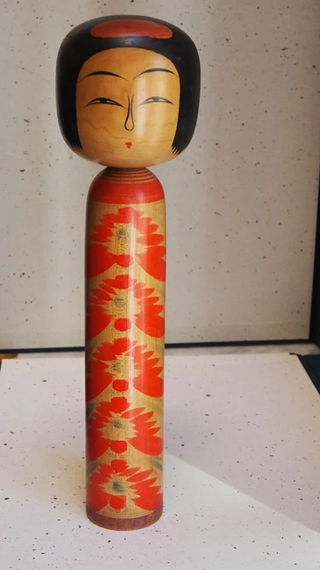ANCIENNE POUPÉE JAPONAISE Kokeshi En BoisTraditionnel Vintage Par