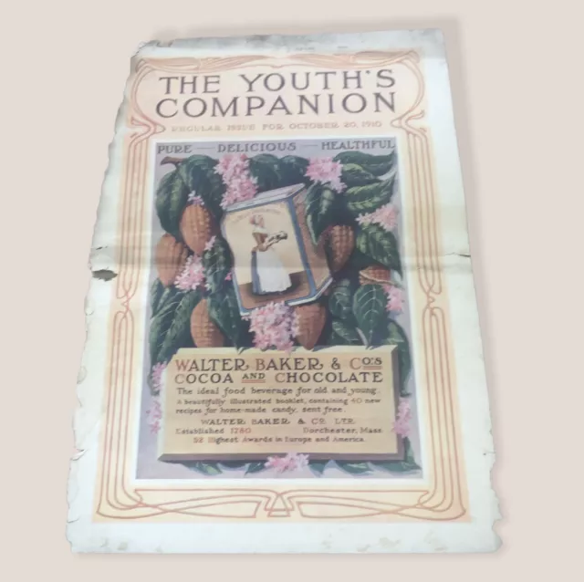 Walter Baker & Co’s. Cocoa & Chocolate Original 1910 Advertisement