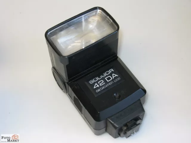Blitzgerät Soligor 42 DA Automatik Blitz für Canon SLR-Kamera A1, AE-1P, T70