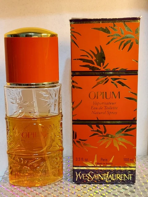 ORIGINAL~Vtg~*YVES SAINT LAURENT OPIUM**~Eau de Toilette~3.3 Oz~APPROX 75% Full