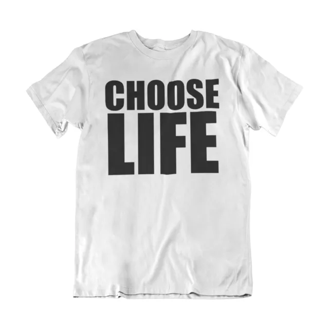 Choose Life 80`s T-Shirt Party Fancy Dress Wham Unisex Ladies Mens Disco Top