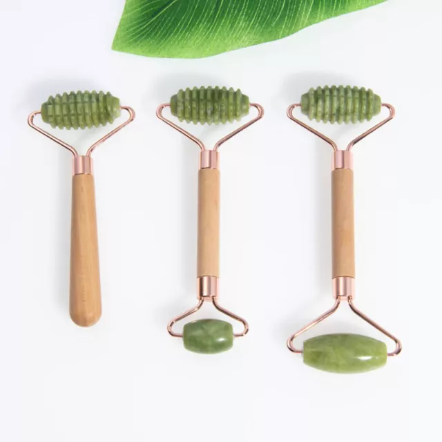 Natural Jape Guasha Facial Beauty Massage Tool Jade Roller Face Masseur Masseur 3