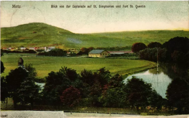 CPA AK METZ Blick von Esplanade auf St-Simphorien und Fort St-Quenti (393283)