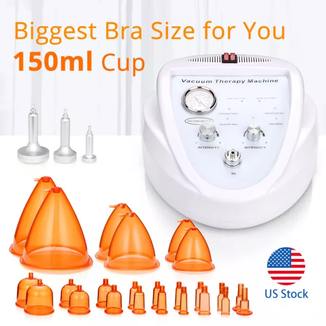 150ML Breast Enlargement Butt Enhancement Vacuum Therapy Body Massage Machine US