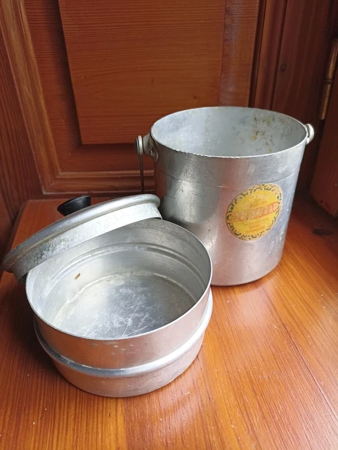 924⚜️ Ancienne Gamelle, Cantine en Aluminium Longueur 15 Cm Vintage