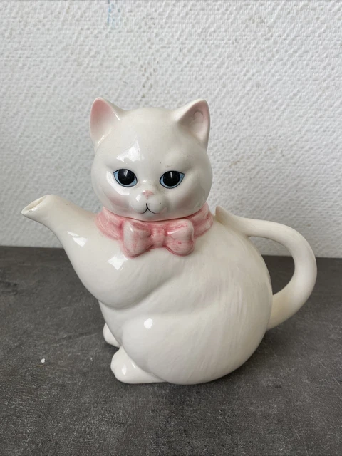 Lampe Couple De Chats Lampe De Table Porcelaine - Blanc H 22 Cm[u3817