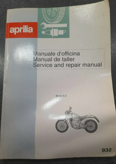 Manuale officina cartaceo per Aprilia Motó 6.5 del 1996 - ORIGINALE NUOVO