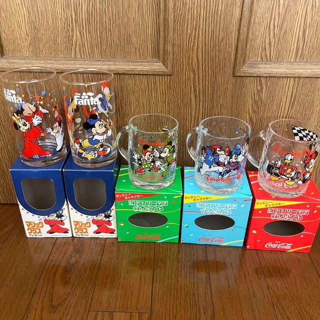 Disney Novelty_Retro Glass Cup Coca-Cola Fanta Collaboration