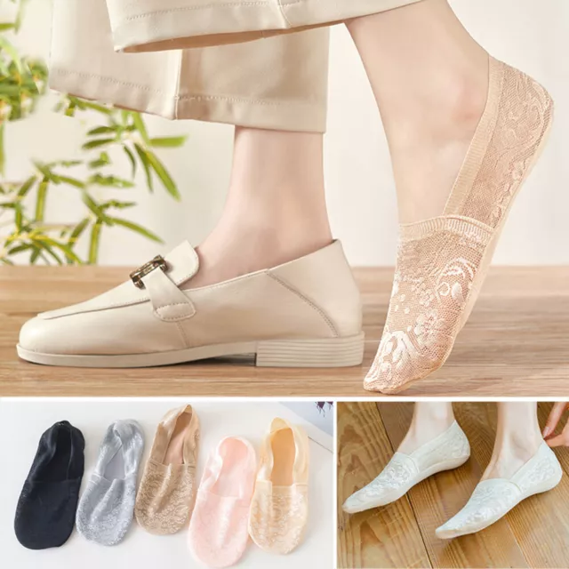 Women's Invisible Lace Low Size Slim Non-Slip Socks ▼