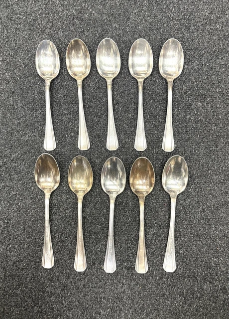 CHRISTOFLE MODELE BOREAL Art Deco 6 Cuilleres A Cafe Metal Argente Vers