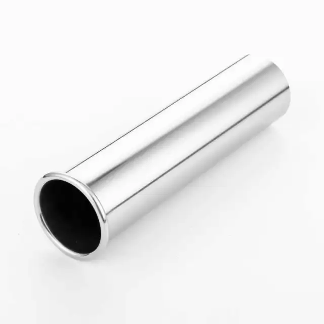 1.9" Inlet Straight Exhaust Tip Stainless Steel 2.375" Rolled Outside Out 8" L