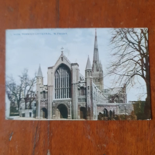 Norwich Cathedral, West Front. Photochrom PC C 4656, Unposted.