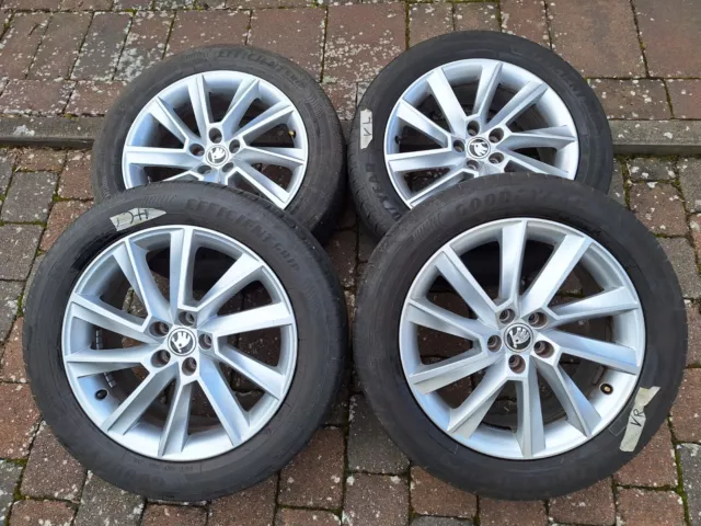 4 x Skoda Scala Kamiq Stratos Felgen Sommerreifen 205/55 R17 Alufelgen 17 Zoll "