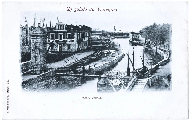 Toscana - Un Saluto Da Viareggio - Porto Canale - F.p. Non Viaggiata - 1900.