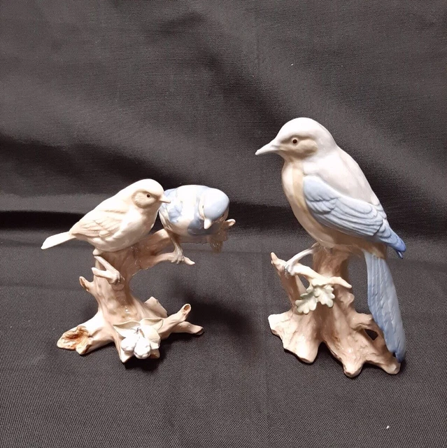 Vtg Pair Of Rosenthal Netter Birds Figurine Porcelain Ceramic Taiwan Unmarked