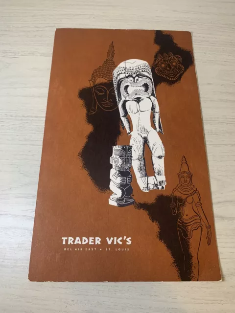 Vintage 1963 TRADER VIC'S - BEL AIR EAST - ST. LOUIS Tiki bar / restaurant menu Vintage 1963 TRADER VIC'S - BEL AIR EAST - ST. LOUIS Tiki bar / restaurant menu