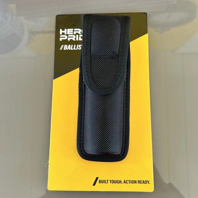 Hero’s Pride Black Nylon Ballistic Duty Gear Light Holder Hidden Snap New