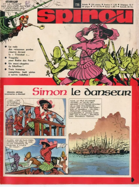 A17-Spirou n°1705 Simon le Danseur  Les Tuniques Bleues  Spirou & Fantasio