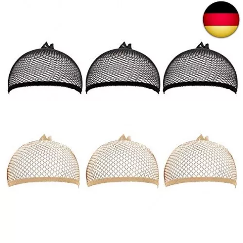 Wig Cap Set 6 Stück Haarnetz für Perücken Perücke Kappen Caps Elastische Netz Pe