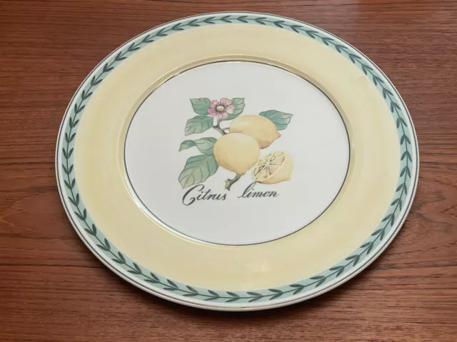 Villeroy & Boch French Garden Fleurence Round 12” Serving Platter “Citrus Limon”