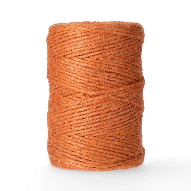 Jutegarn - Orange , 50m, 2-3mm Jute - Schnur Kordel Paketschnur Bastelschnur