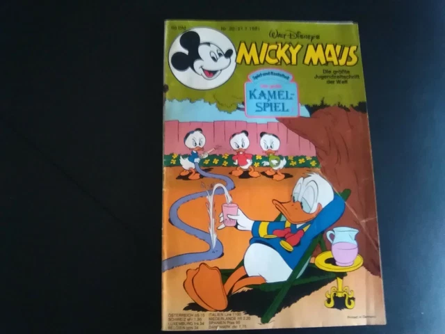 Micky Maus Nr. 30 / 21.07.1981 mit Beilage und Schnipp / guter Zustand 