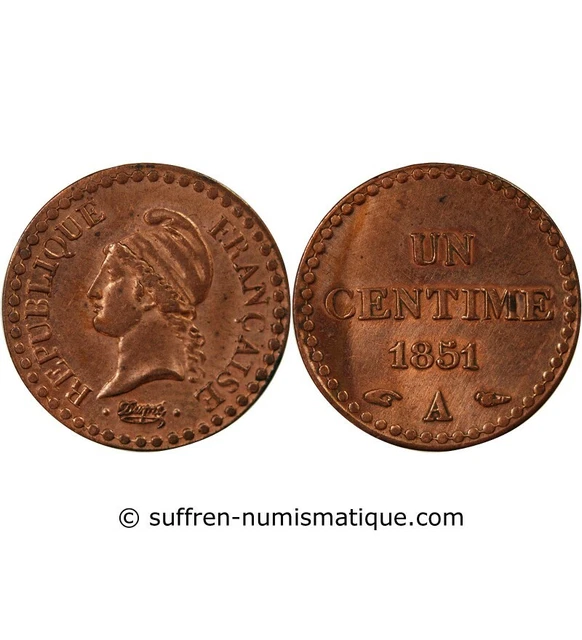 Dupré - 1 Centime 1851 A Paris