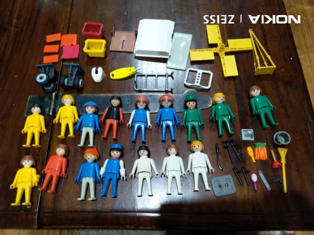 Playmobil VINTAGE Figures MEN Workers Hospital Crutches Hats Tools Parts +++ LOT