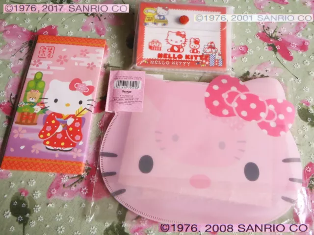 🎎 Sanrio HELLO KITTY 2008 Letter Set +2017 Envelopes +2001 Vintage Sheets JAPAN