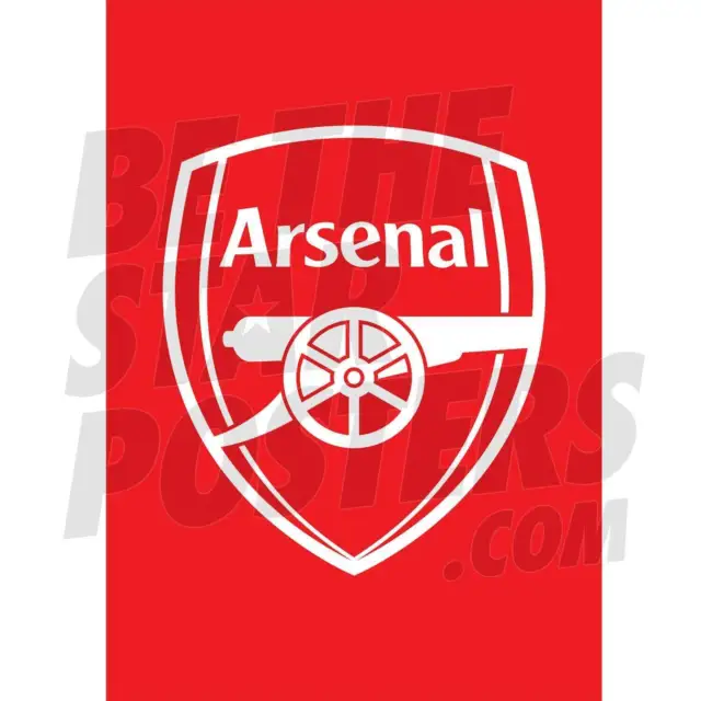 Poster Crest Arsenal FC Monotone PRODOTTO CON LICENZA UFFICIALE A4 A3 A2