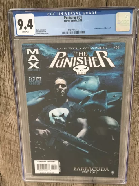 Punisher MAX #31 (2006) 1st Appearance of BARRACUDA CGC 9.4 Garth Ennis Marvel