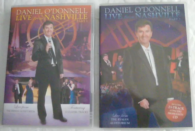 Daniel O'Donnell: Live from Nashville - Parts 1 & 2 - VGC 2 DVD's and CD Set