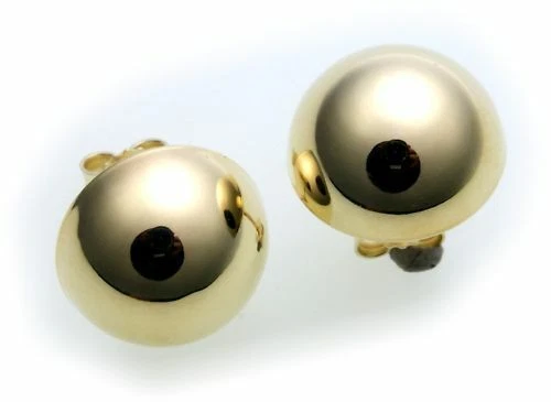 Boucles d'oreilles or 375 jaune boules