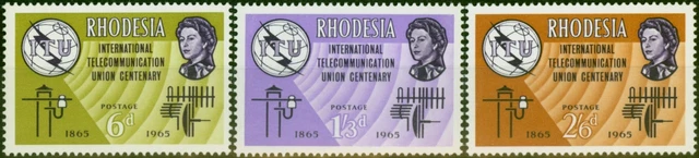 Rhodesia 1965 Itu Set Mit 3 SG351-353 V.F MNH