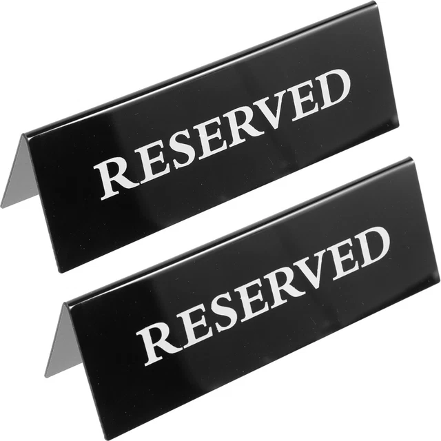 Cartelli "Reserved" Per Tavoli - 12 Pezzi In Metallo, 12x4x3cm, Per Ristoranti E Eventi - Foto 7