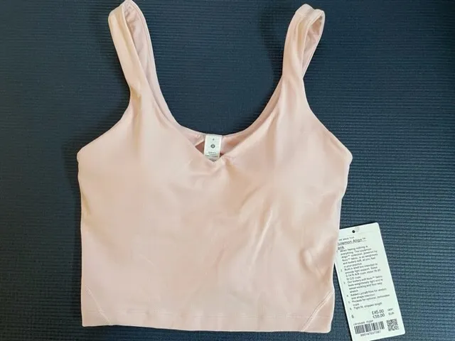 WOMEN'S LULULEMON PINK Align Tank size US 6 brand new with tags £16.00 -  PicClick UK