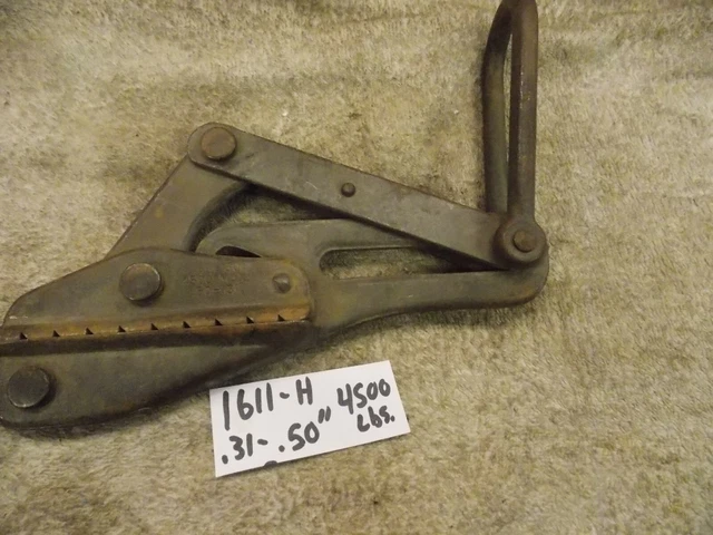 Klein Tools 1611-8 Grip Bare Wire Rope Cable .31" -.50" Puller 4500lb
