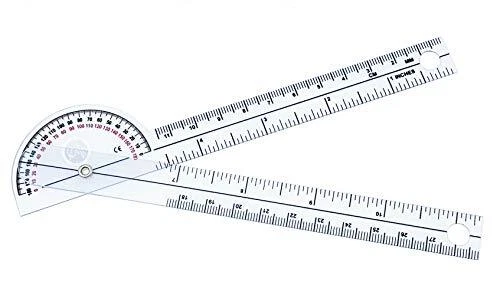 Scrubsmart Economy Lightweight Plastic 63/4" Pocket Goniometer 180 Degrees Egm4