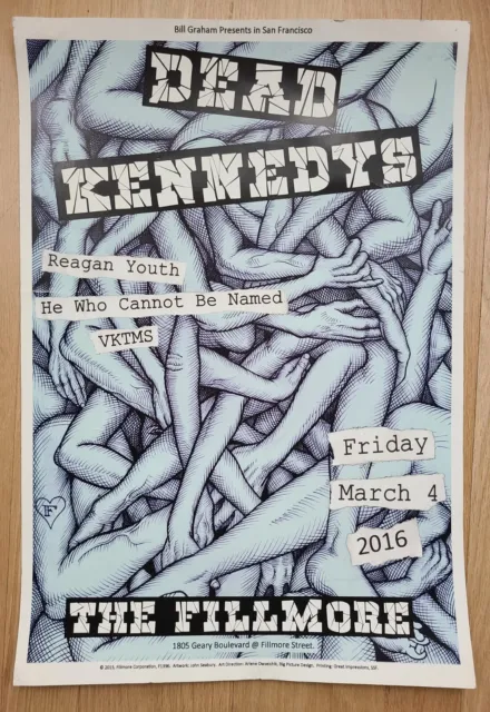 Dead Kennedys Fillmore Concert Poster March 3, 2016